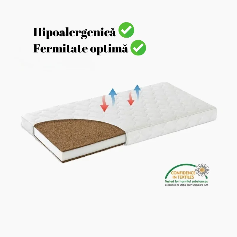 Saltele - Saltea patut fibra de cocos 120*60*12 cm