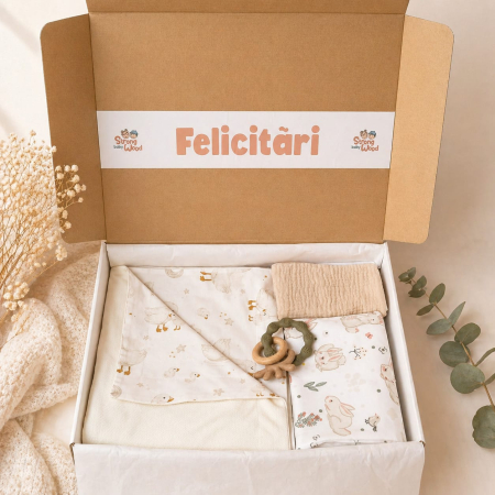 Diverse accesorii - Set Cadou premium pentru Nou Nascut - Dream Beige
