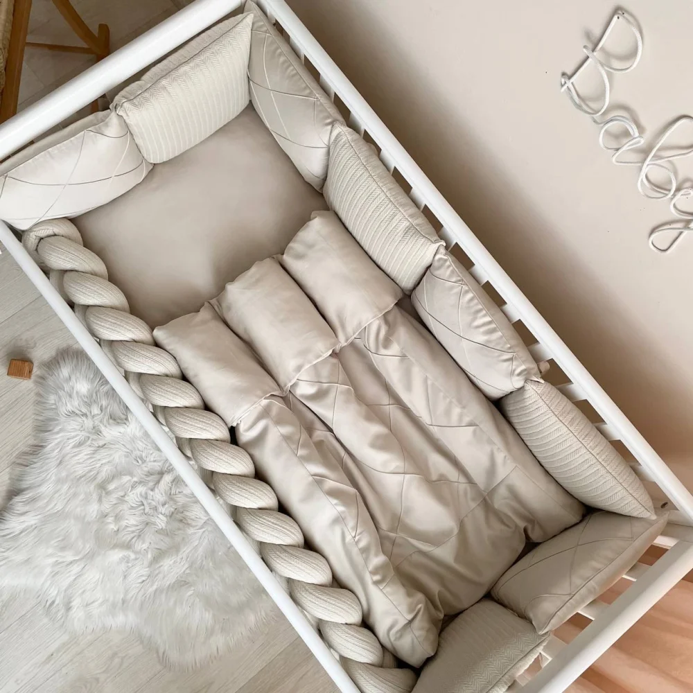 Camera copilului - Set lenjerie patut bebe DreamLand latte 7 piese