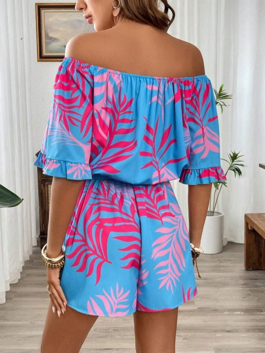 Salopetă Tropical Breeze Bleu-Fucsia [5]