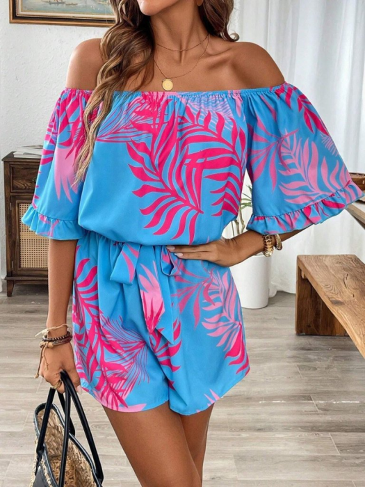 Salopetă Tropical Breeze Bleu-Fucsia [2]