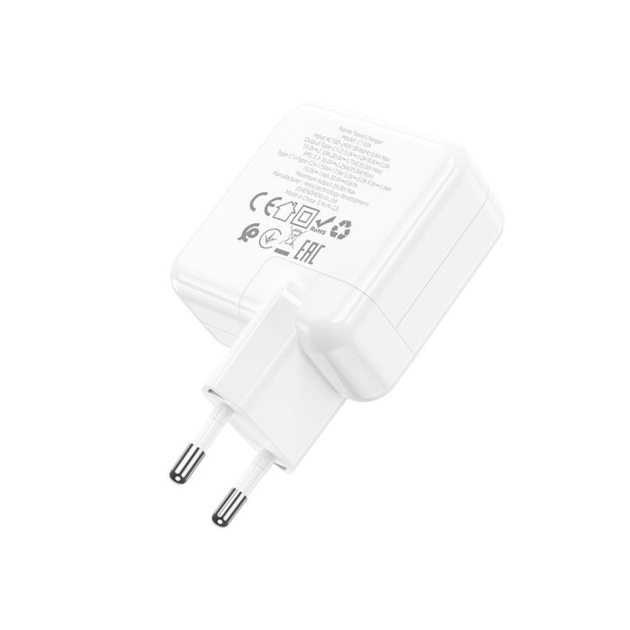 Hoco (C110A) - Incarcator Retea, 35W, 2xUSB-C, PD, White [3]