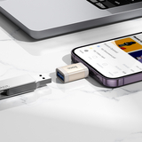 Hoco (UA31A) - Adaptor OTG Transfer, USB-A la Lightning, Gray [2]