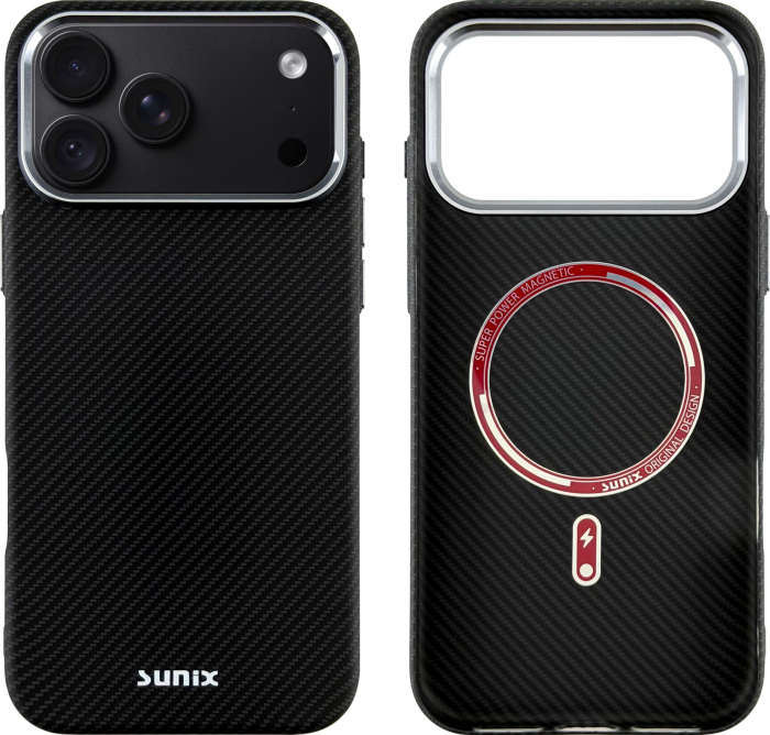 Husa iPhone 18 Pro Max Sunix Neo Black Neagra compatibila MagSafe [4]