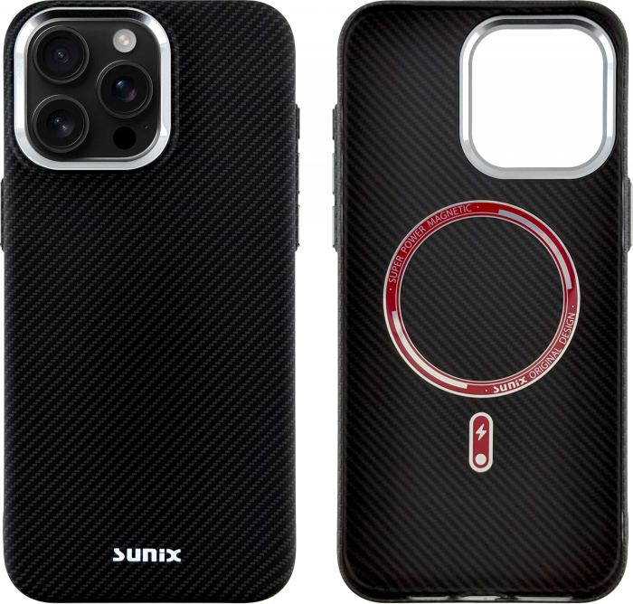 Husa iPhone 17 Sunix Neo Black Neagra compatibila MagSafe [4]
