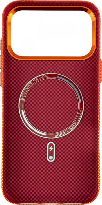 Husa iPhone 18 Pro Sunix Neo Lava Orange compatibila MagSafe [2]