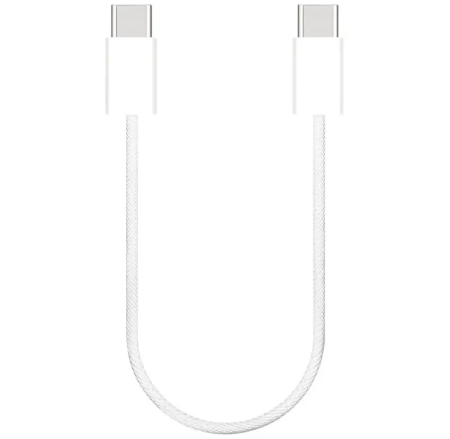 Cabluri - Cablu USB-C scurt 60W 30cm textil Sunix Premium SCIP19 Alb
