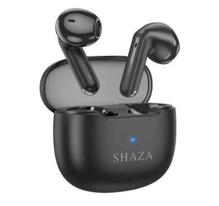 Accesorii - Casti Wireless TWS Air7 Shaza, Bluetooth 5.3, Anulare Activa A Zgomotului ANC, 4 Microfoane, Control Tactil, Rezistente la Apa si Transpiratie, Autonomie 6 Ore, USB Type-C, Intraauriculare, Negru