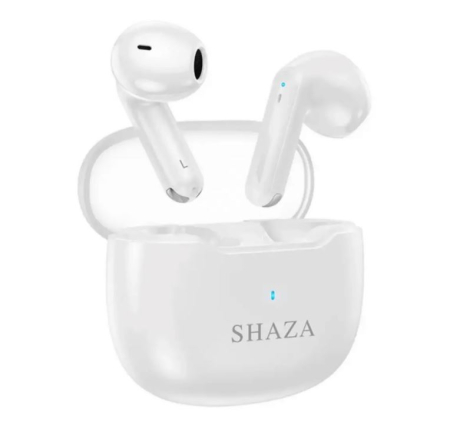 Accesorii - Casti Wireless TWS Air7 Shaza, Bluetooth 5.3, Anulare Activa A Zgomotului ANC, 4 Microfoane, Control Tactil, Rezistente la Apa si Transpiratie, Autonomie 6 Ore, USB Type-C, Intraauriculare, Alb