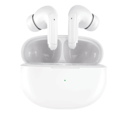 Accesorii - Casti Wireless TWS Air8 Plus Shaza, Bluetooth 5.4, Anulare Zgomot, 4 Microfoane, Control Tactil, Autonomie 6 Ore, Rezistente la Apa si Transpiratie, USB Type-C, Intraauriculare, Alb