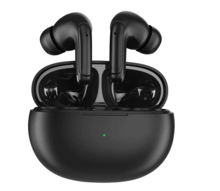 Casti - Casti Wireless TWS Air8 Plus Shaza, Bluetooth 5.4, Anulare Zgomot, 4 Microfoane, Control Tactil, Autonomie 6 Ore, Rezistente la Apa si Transpiratie, USB Type-C, Intraauriculare, Negru