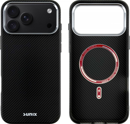 Husa iPhone 18 Pro Max Sunix Neo Black Neagra compatibila MagSafe [3]