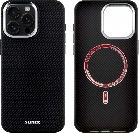 Husa iPhone 17 Sunix Neo Black Neagra compatibila MagSafe [3]