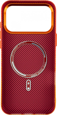 Husa iPhone 18 Pro Sunix Neo Lava Orange compatibila MagSafe [1]
