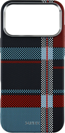 Huse telefon - Husa iPhone 18 Pro Sunix Neo Modern Plaid compatibila MagSafe