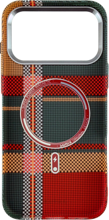Husa iPhone 18 Pro Max Sunix Neo Retro Plaid compatibila MagSafe [1]