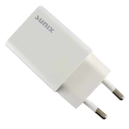 Incarcator de Retea Adaptor USB Sunix S10 5V 2.1A Alb [1]