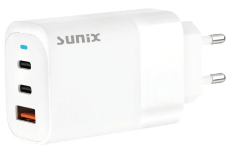 Incarcator telefon - Incarcator USB-C 65W SUNIX MULTI PORT 2xUSB-C USB-A S65B