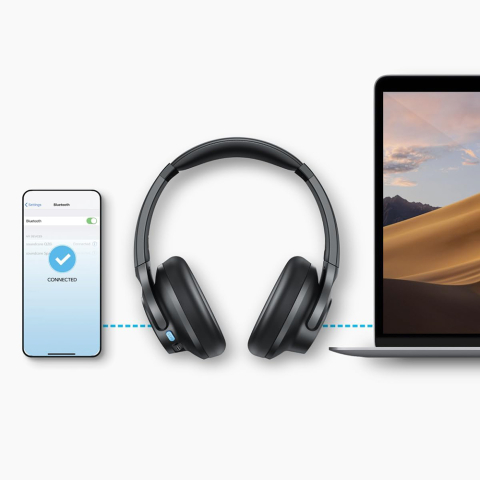Casti Wireless Over-Ear Anker SoundCore Q11i Hi-Res BassUp Negru [1]