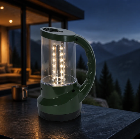 Lanterna LED Reincarcabila Hazel Black 21CM Acumulator Negru [1]