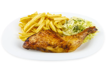 Grill - Meniu Piept de pui grill cu cartofi prajiti si salata de varza 200/150/75