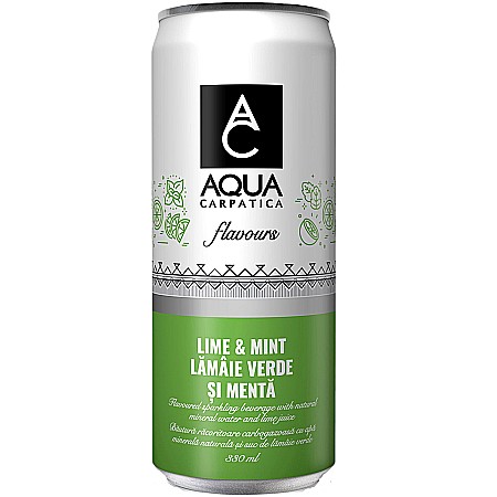 Apa Aromatizata - Aqua Carpatica Lamaie Verde si Menta 330 ML