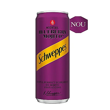 330 ml - Schweppes Blueberry Mojito 330 ML Doza