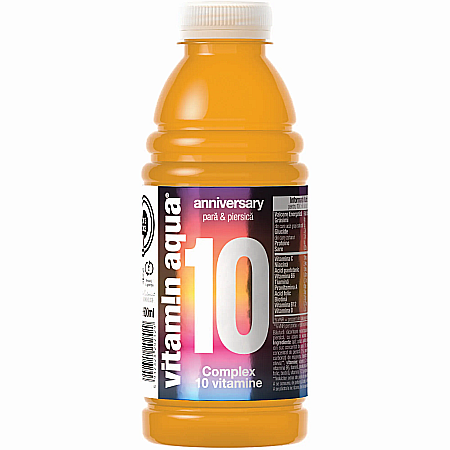 Apa Aromatizata - Vitamin Aqua 10 cu gust de para si piersica  600 ML