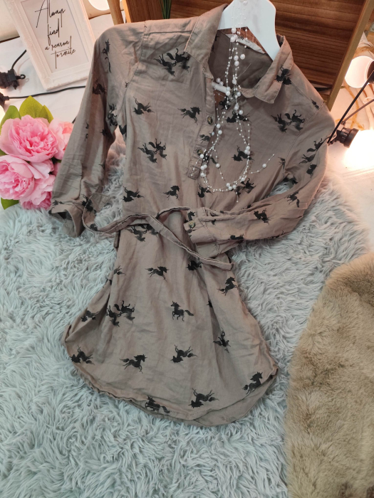 Cămașă tip tunică H&M cu imprimeu unicorni – 6-7 ani (122) [2]