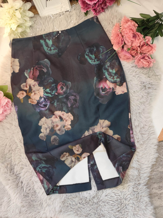 Fustă midi cu imprimeu floral – Elegantă [3]