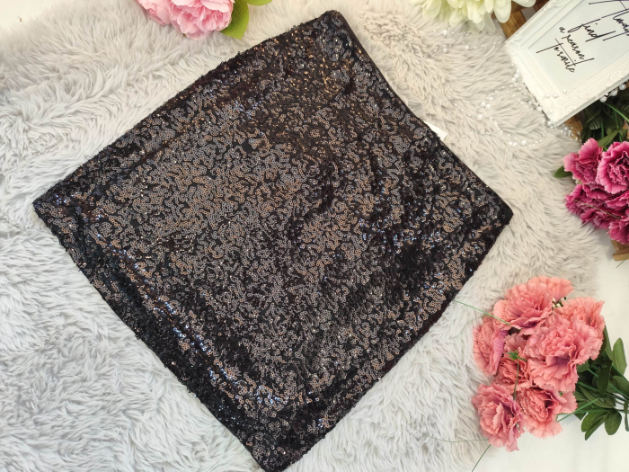 Fustă mini cu paiete negre – Divided H&M, Mărimea S [2]