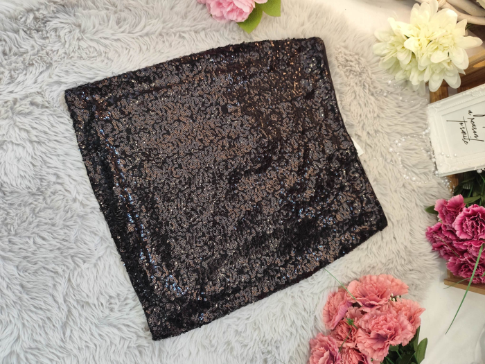 Fustă mini cu paiete negre – Divided H&M, Mărimea S [3]
