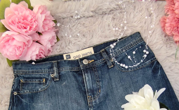 Fustă mini din denim GAP Jeans – 100% bumbac [4]