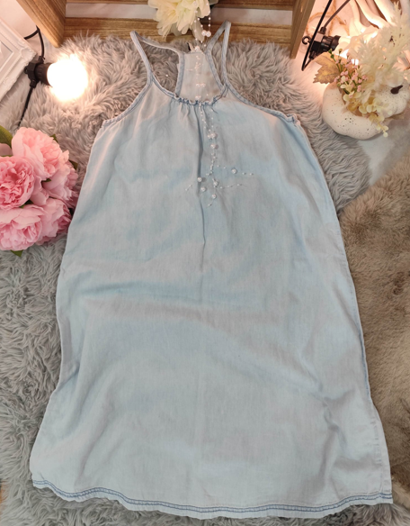 Rochie din denim subțire pentru fete – Mărime 134/140 [2]