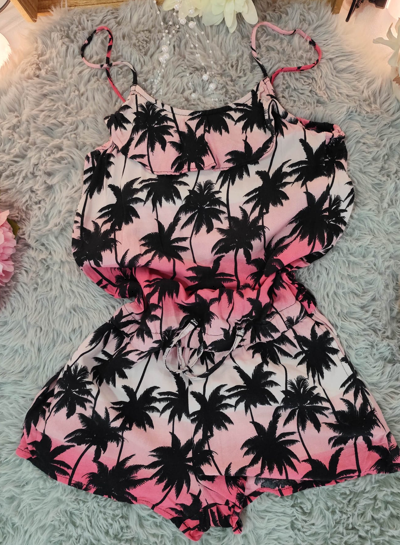 Salopetă scurtă H&M cu imprimeu tropical – 9–10 ani (140) [2]