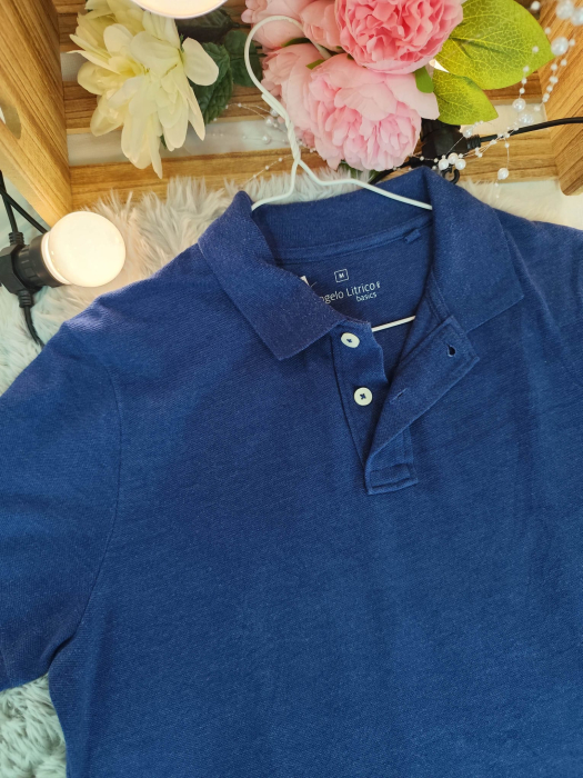 Tricou polo Angelo Litrico Basics – Albastru – M [3]