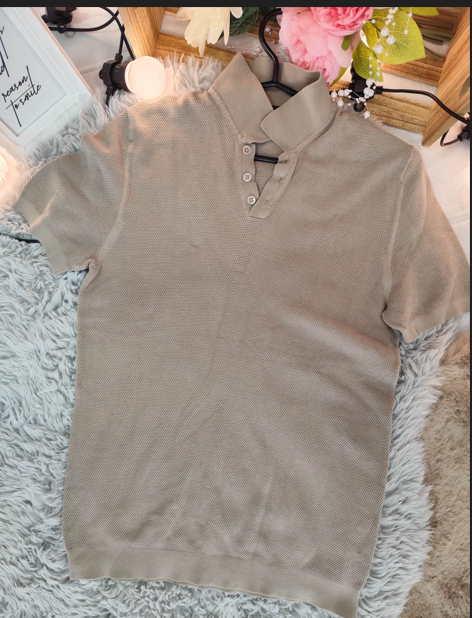 Tricou polo bej pentru bărbați – Mărime M [3]
