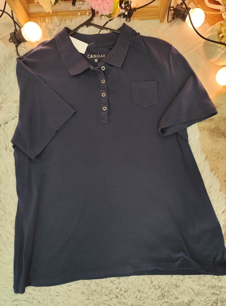 Tricou Polo Canda Bleumarin cu Buzunar – Mărimea XL [3]