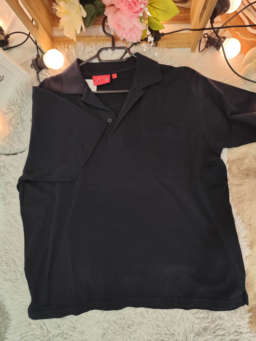 Tricou Polo Danilo Negru cu Buzunar – Mărimea M [2]