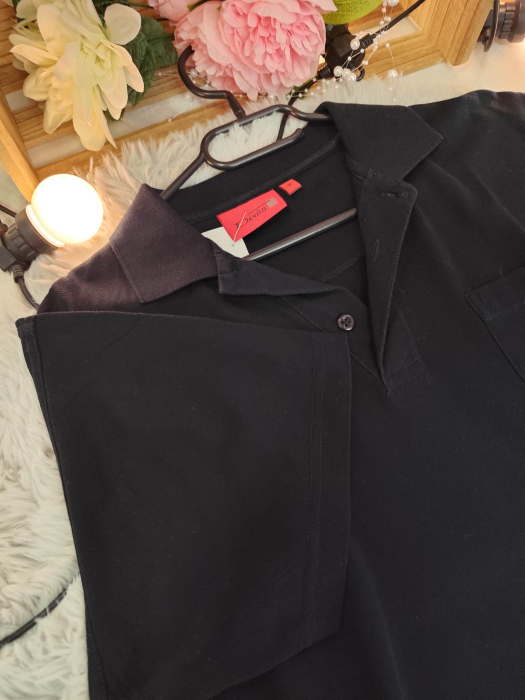 Tricou Polo Danilo Negru cu Buzunar – Mărimea M [3]