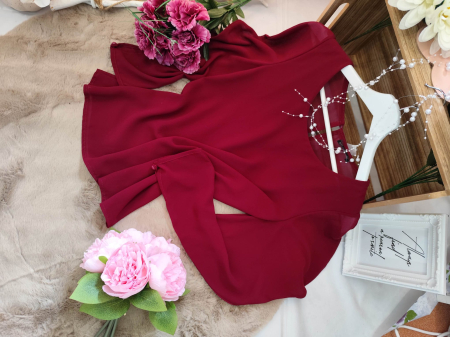 Bluze - Bluză  elegantă – bordo