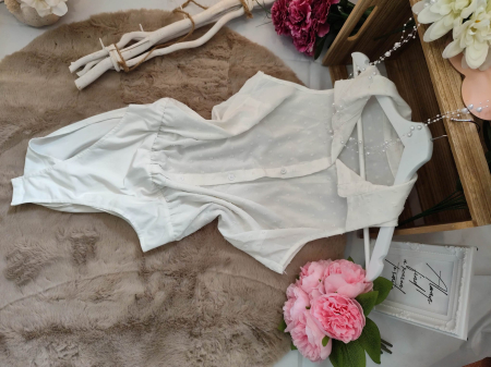 Bluze - Body alb elegant damă, mărimea L