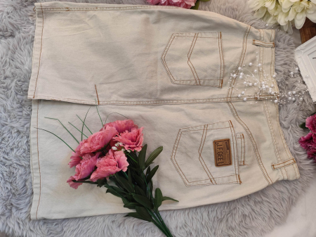Fuste - Fustă din denim crem J.F. Gee – Mărimea 40