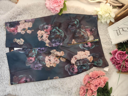 Fuste - Fustă midi cu imprimeu floral – Elegantă