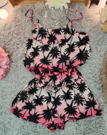 Rochite - Salopetă scurtă H&M cu imprimeu tropical – 9–10 ani (140)