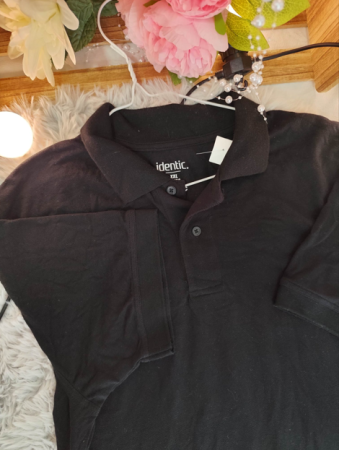 Tricouri si Maiouri - Tricou Polo Identic Negru – Mărimea XXL