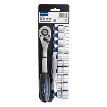 SCULE DE MANA - Set 12 chei clichet cu tubulare 3/8, Hyundai HY-59632