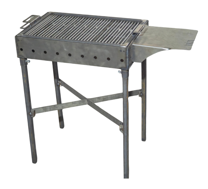 Grătar Metalic Modular cu Poliță, Oțel Carbon 3mm, Grill Bare 8mm [3]