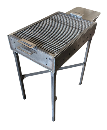 Grătare - Grătar Metalic Modular cu Poliță, Oțel Carbon 3mm, Grill Bare 8mm