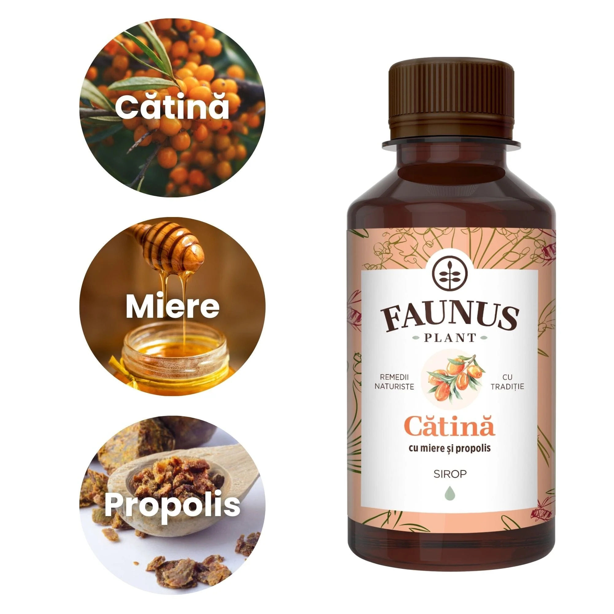 Sirop Cǎtină cu Miere si Propolis  Flacon 200 m [2]